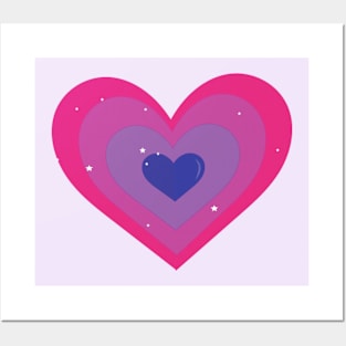 Bisexual Flag Heart Posters and Art